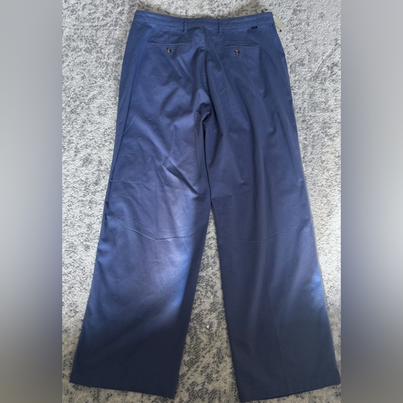 NWT Dockers High Wide Pleated Chino Pants Blue Size: 33 - Picture 2 of 5